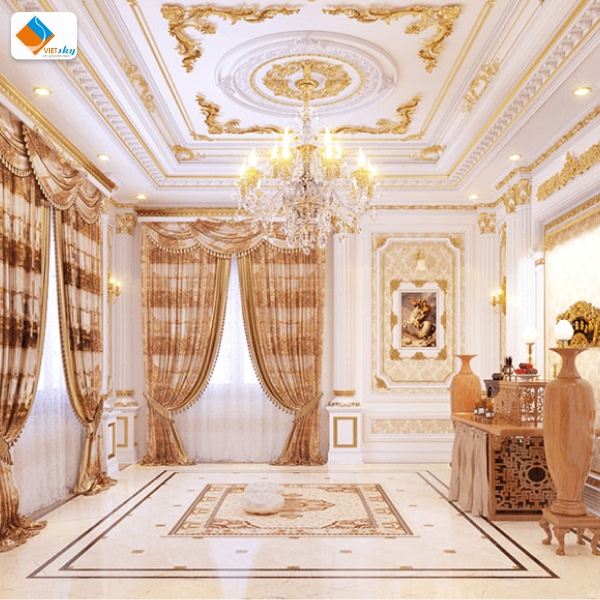 Đơn vị thiết kế, thi c&ocirc;ng nội thất biệt thự cổ điển, t&acirc;n cổ điển tại H&agrave; Nội 